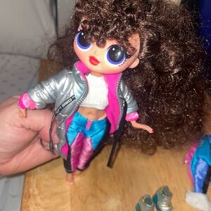 L.O.L. Surprise! Doll in Metallic Silver & Pink Jacket with Blue-Pink Pants